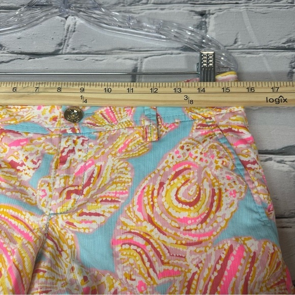 Lilly Pulitzer The Walsh Summer Short Tropical Fish 100% Cotton Sz 4 Resort - Picture 9 of 10